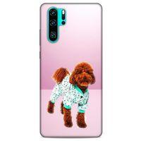 Huawei P30 Pro Kılıf Köpek Kıyafetleri (33) Hybrid Kılıf Poodle Pijama