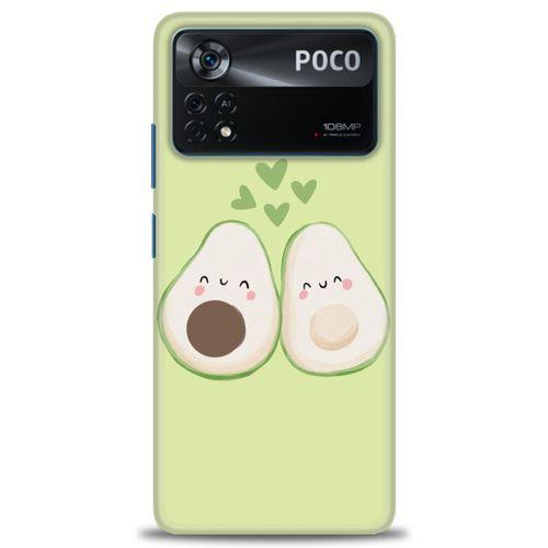 Xiaomi Poco X4 Pro 5G Kılıf HD Baskılı Kılıf - Avacado + Tam Ekran Koruyucu