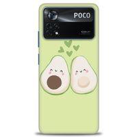 Xiaomi Poco X4 Pro 5G Kılıf HD Baskılı Kılıf - Avacado + Tam Ekran Koruyucu