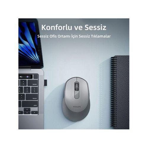 PHILIPS SPK7448 Kablosuz Bluetooth Mouse 1600 DPI Gri Kablosuz Mouse