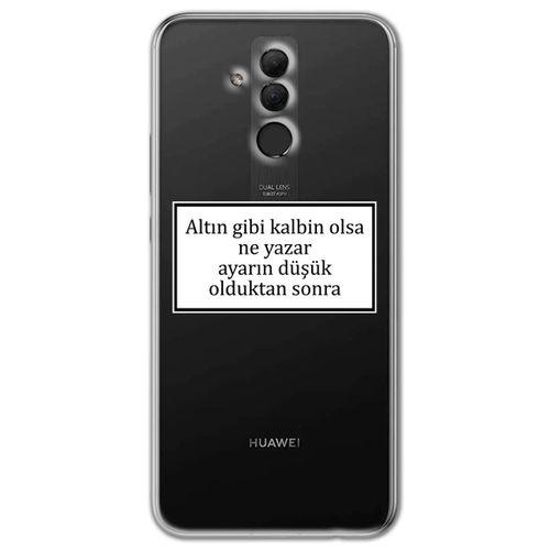 Huawei Mate 20 Lite Kılıf HD Yazı Baskılı Silikon Arka Kapak - Yazı 3