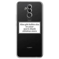 Huawei Mate 20 Lite Kılıf HD Yazı Baskılı Silikon Arka Kapak - Yazı 3