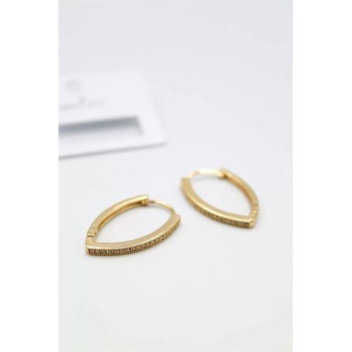 Oval Halka Küpe - Altın