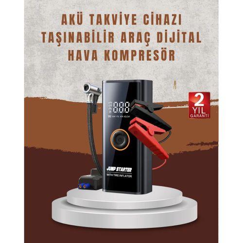Çok Fonksiyonlu Araç Yol Yardım Kiti Jump Starter Ve Lastik Pompası