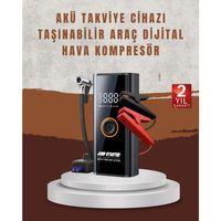 Çok Fonksiyonlu Araç Yol Yardım Kiti Jump Starter Ve Lastik Pompası