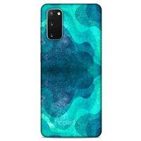 Samsung Galaxy S20 Kılıf Pastel Renkler (6) Silikon Kılıf Mavi Yeşil