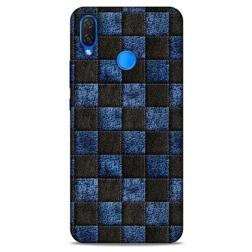 Huawei Psmart 2019 Kılıf Patchwork (9) Kılıf Siyah Mavi