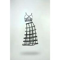 Siyah Etek Suni Deri Etek Kafes Detaylı Etek Midi Boy Deri Etek - Brf1013