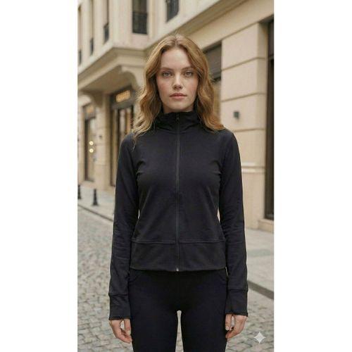 Kadın Full Likralı Ceket Ve Yüksek Bel Tayt Ikili Takim