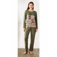 1066 Çiçek Desenli Uzun Kol Pijama Takımı
