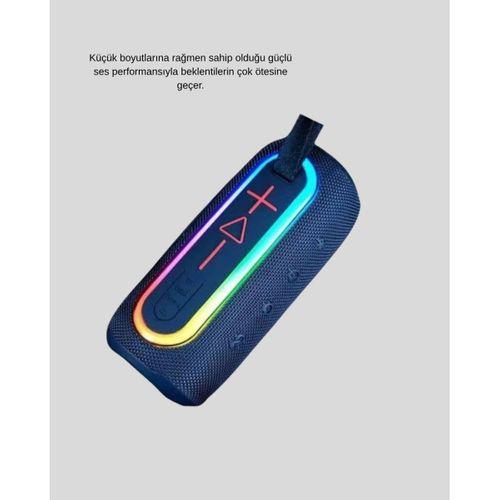 Mini Mavi Bluetooth Hoparlör Şık Görünüm Ve Taşınabilir Güçlü Ses