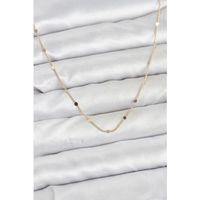 CM 14K Gold Renk Ezme Pul Model 60 cm Kadın Kolye