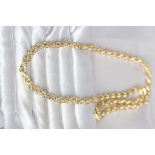 CM 14K Gold Renk Kalın Burgu Zincirli Model 60 cm Kadın Kolye