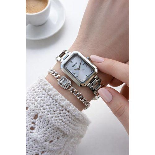 DKNY 2 Yıl Garantili 3 Atm Suya Dayanıklı Kararma Renk Atma Yapmaz Kadın Kol Saati+Bileklik DL009.55