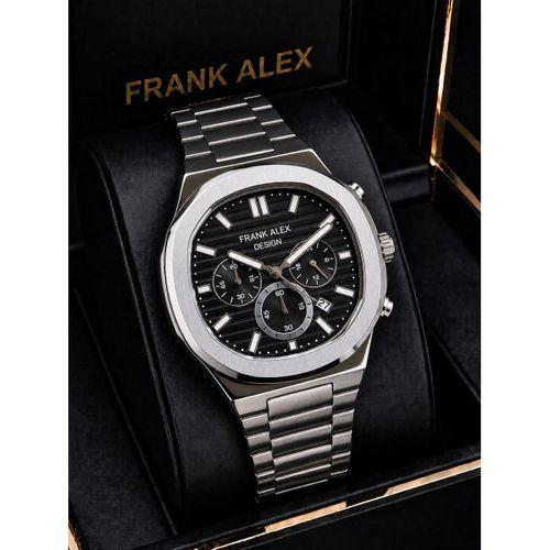 Frank Alex Design Erkek Kol Saati Çelik Kordon Takvimli Kadran Şık Premium 2 Yıl Garantili E07275.3