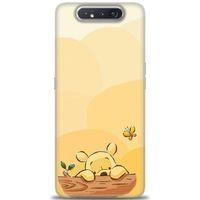 Samsung Galaxy A80 Kılıf HD Baskılı Kılıf - Winnie ve Kelebek + Tam Ekran Koruyucu