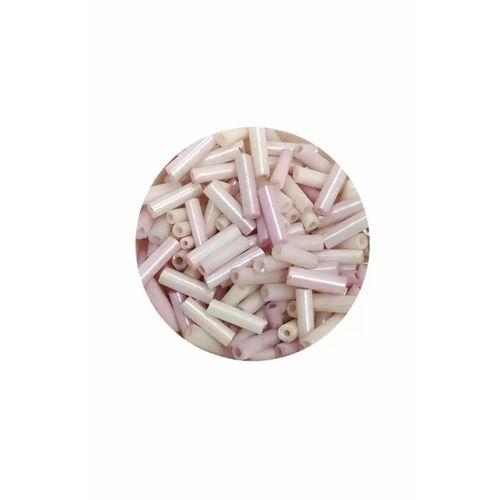 Uzun Boru Kesme Boncuk Çap 2mm Uzunluk 10 mm - 60 Gram - Mat Beyaz - BNC302