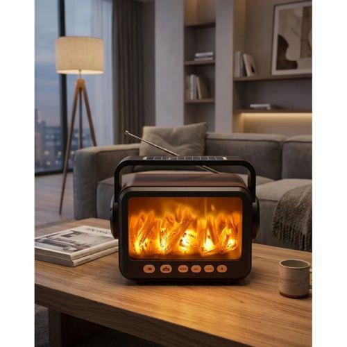 Şömine Efektli Bluetooth Hoparlör Fm Radyo Usb Tf Kart Müzik Çalar