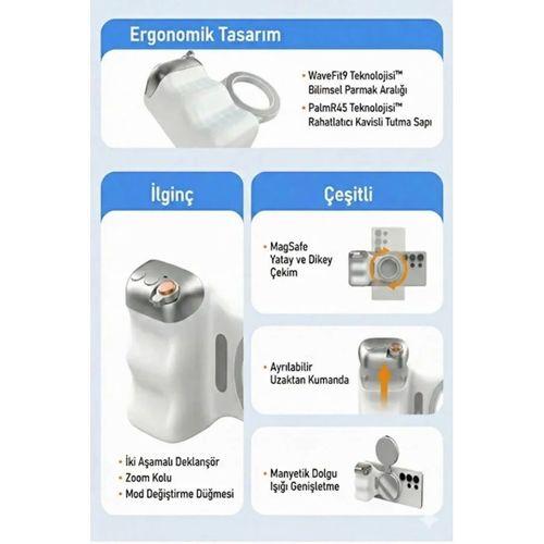 Magsafe Selfie Çubuğu Kamera Kolu Profesyonel Çekim Zoom