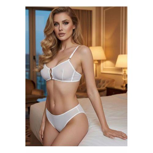 Beyaz Tül Sütyen Takım - 881