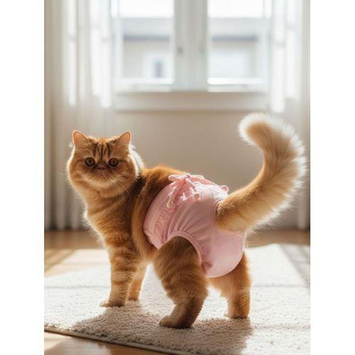 Rosie Pink Kedi İç Çamaşırı Regl Külot Don