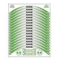 SEVGENT Skm Yeşil Beyaz Kawasaki Uyumlu Reflektörlü 1 Set Jant Şeridi