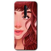 OPPO Oppo Reno 2z Kılıf HD Desen Baskılı Arka Kapak - Kızıl Kız