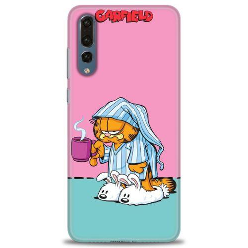 Huawei P20 Pro Kılıf HD Baskılı Kılıf - Garfield + Tam Ekran Koruyucu