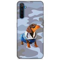 Oppo Realme 6 Kılıf Köpek Kıyafetleri (50) Shockproof Kılıf Dakhund Puf Mont