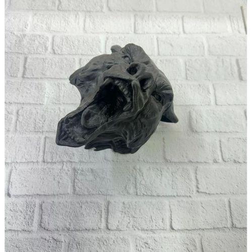 3d Siyah Ayı Başı Duvar Dekoru Modern Asılabilir Heykel 25x19 Cm