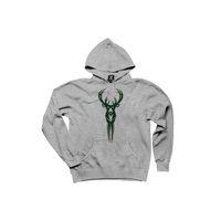 Milwauke Bucks Logo Gri Kapşonlu Sweatshirt Hoodie