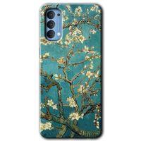 Oppo Reno 4 Kılıf HD Desen Baskılı Arka Kapak + Temperli Cam - Almond Blossom