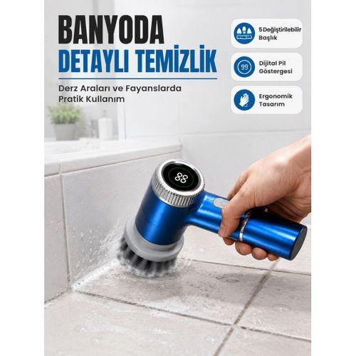Kablosuz Elektrikli Döner Temizlik Fırçası İle Zorlu Kirleri Kolayca Temizleyin