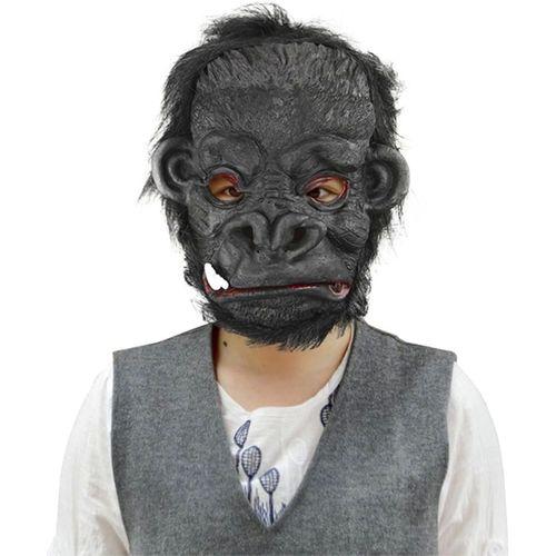 Lateks Goril Maskesi Maymun Maskesi Et Maskesi Orangutan Siyah Saçlı
