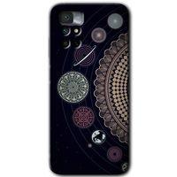 MRCİLETİSİM Xiaomi Redmi Note 11 4G Kılıf HD Desen Baskılı Arka Kapak+Temperli Cam - Gezegen Döngüsü