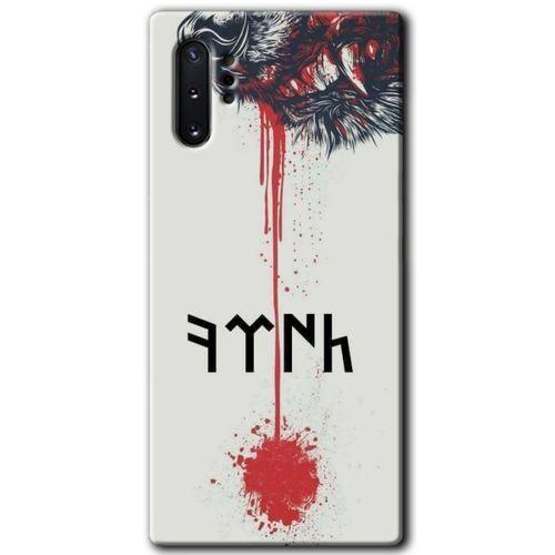 Galaxy Note 10 Plus Kılıf HD Desen Baskılı Arka Kapak - Kan Uykusu + Kırılmaz Cam