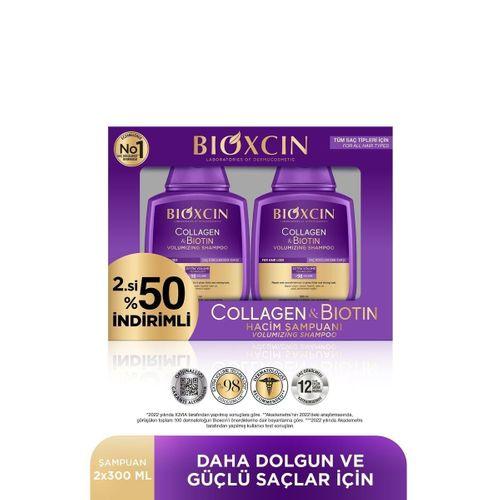 Bioxcin Bioxcin Collagen & Biotin Ekstra Hacim & Dolgunlaştırıcı Şampuan 300 Ml - 2 Li Avantaj Seti