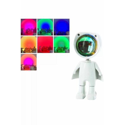 180 Derece Dönebilen Astronot Masa Ve Gece Lambası Projektör