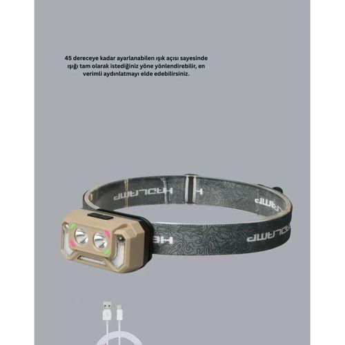 Wave Sensörlü Led Kafa Lambası Şarjlı Ayarlanabilir Işık