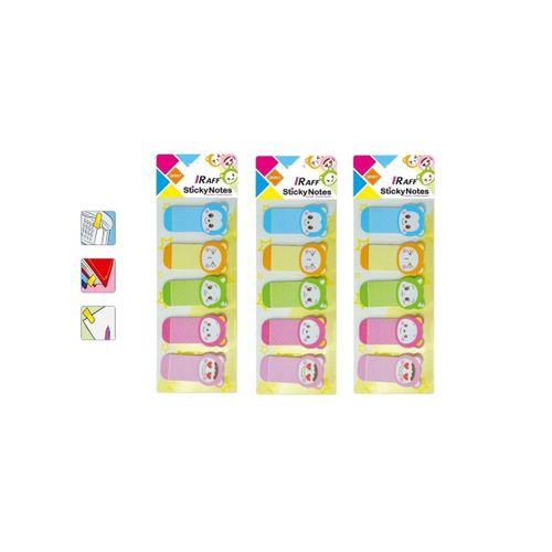 RAFF YAPIŞKANLI NOT KAĞIDI 5 Renk ( 25 mm * 45 mm) BEBEK  ( 3 Adet )