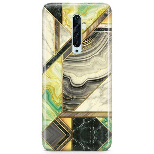 Oppo Reno2 Z 2019 Kılıf Vintage Mermer Arka Kapak Koruma Desenli Full Koruyucu