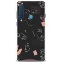 Samsung Galaxy A9 2018 Kılıf HD Baskılı Kılıf - Siyah Silüet + Tam Ekran Koruyucu