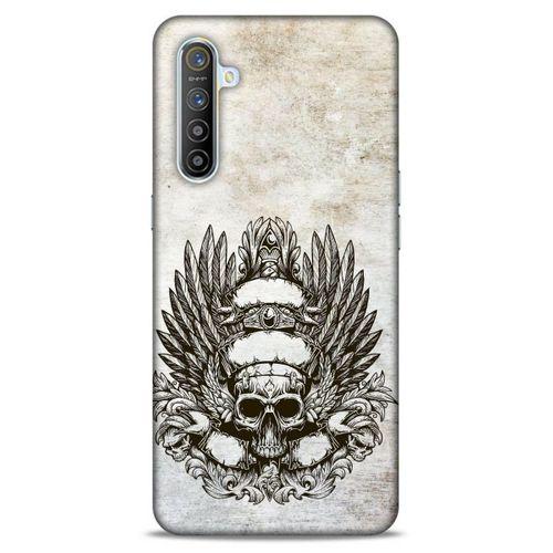 Lopard Oppo Realme XT Uyumlu Kılıf Tattoo's (6) Silikon Kılıf Siyah Gri