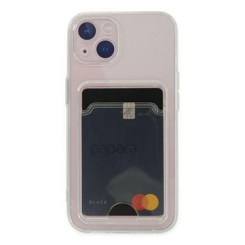 Newface iPhone 14 Kılıf Kart Şeffaf Silikon - Şeffaf