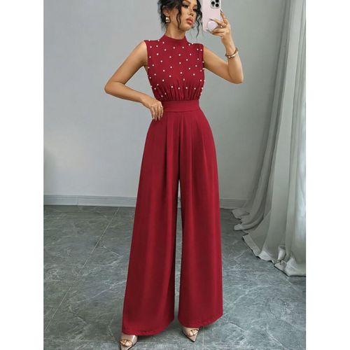 Kadın Balıkçı Yaka Kolsuz Incili Beli Kuşaklı Uzun Janjan Tulum