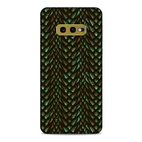 Samsung Galaxy S10e Kılıf Dragons (3) Kapak Ejderha Cilt Yeşil