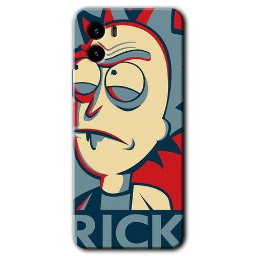 MRCİLETİSİM Vivo Y15s Kılıf HD Desen Baskılı Arka Kapak + Temperli Cam - Rick News
