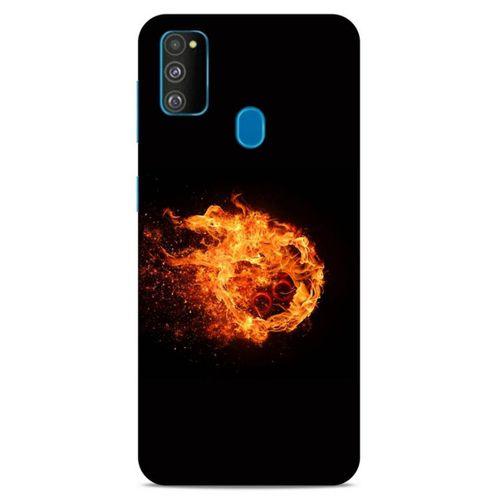 Lopard Samsung Galaxy M30s Uyumlu Kılıf FireX (29) Arka Koruma Kılıfı Ateş Topu
