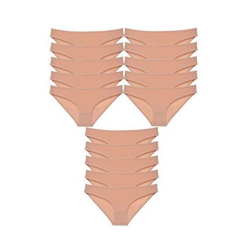 15 Adet Süper Eko Set Likralı Kadın Slip Külot Ten