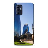 Oppo Reno 6 4G Uyumlu Kılıf Azarbaijan (37) Silicone Cover Kule ve Camii
